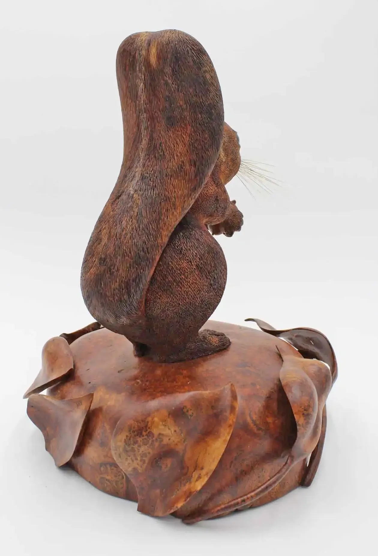 Squirrel woodcarving sculpture